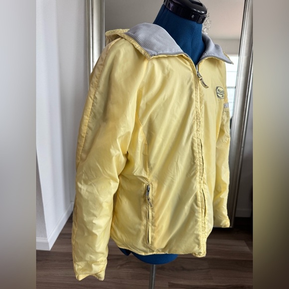 Vintage 90s Y2K MUDD Yellow Reversible Windbreaker Jacket Size L - Picture 3 of 11